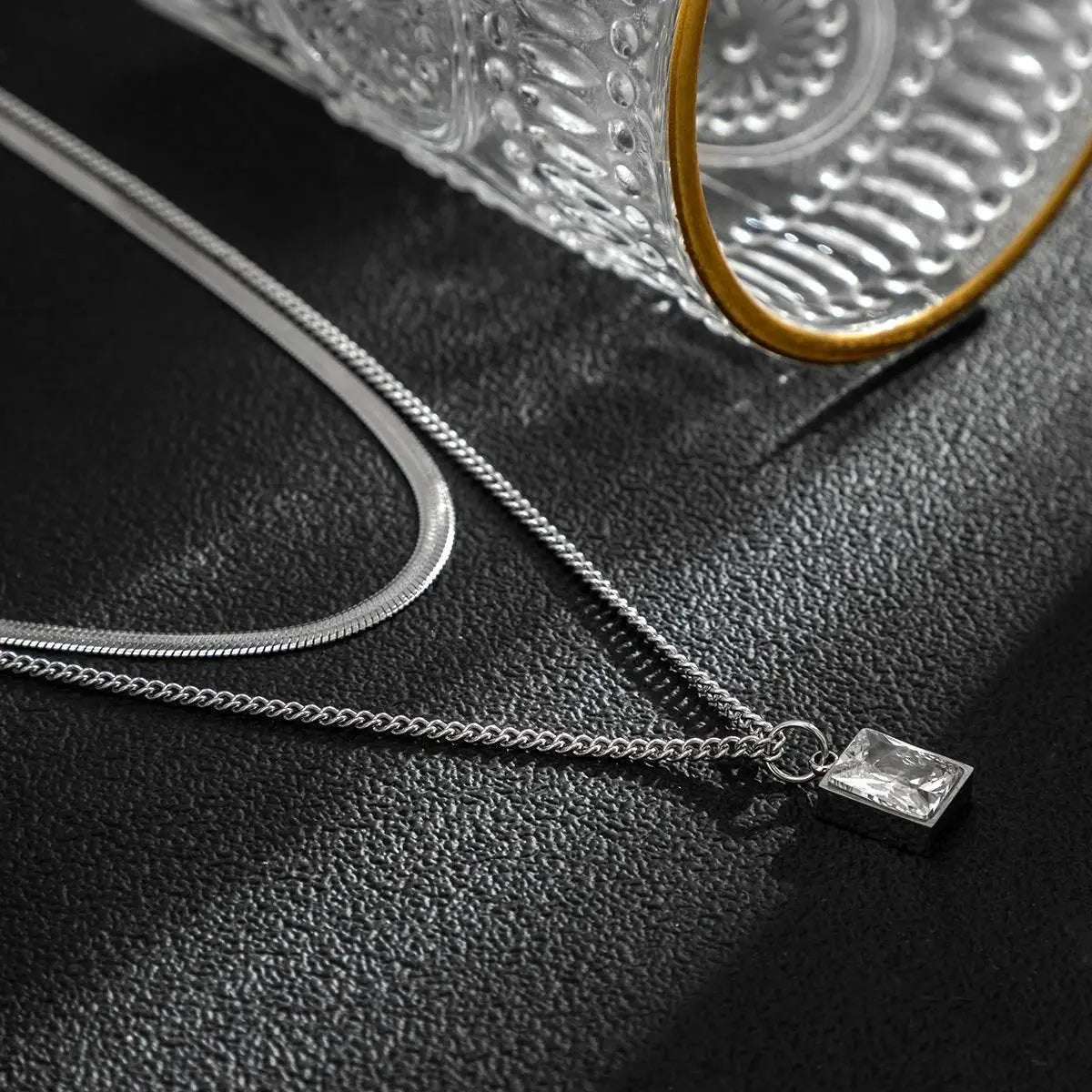 Gem Snake Bone Necklace - Salt Lily