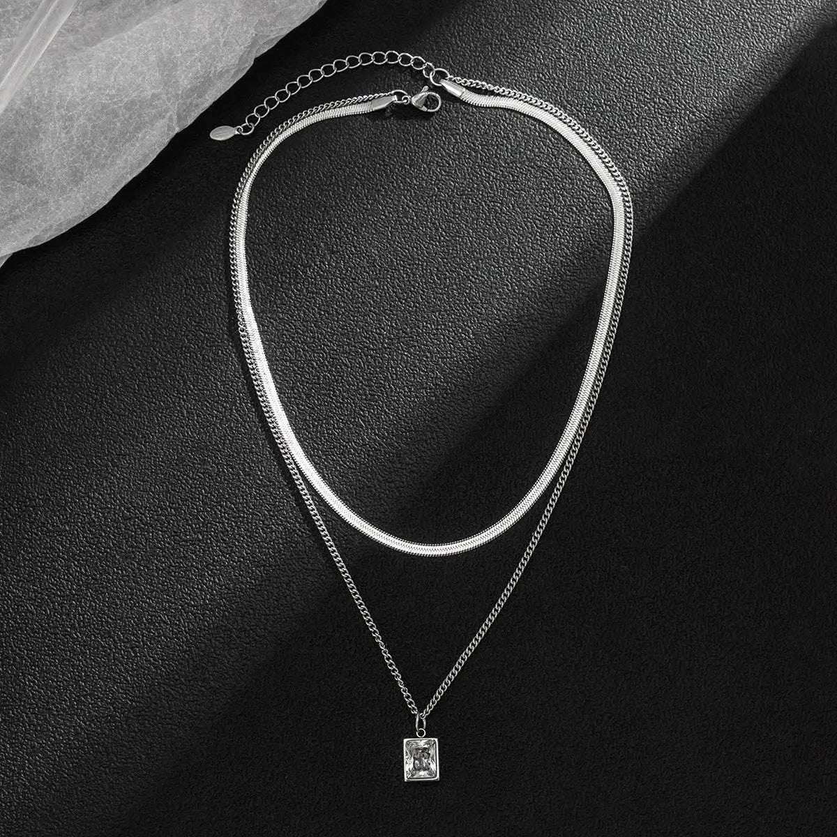 Gem Snake Bone Necklace - Salt Lily
