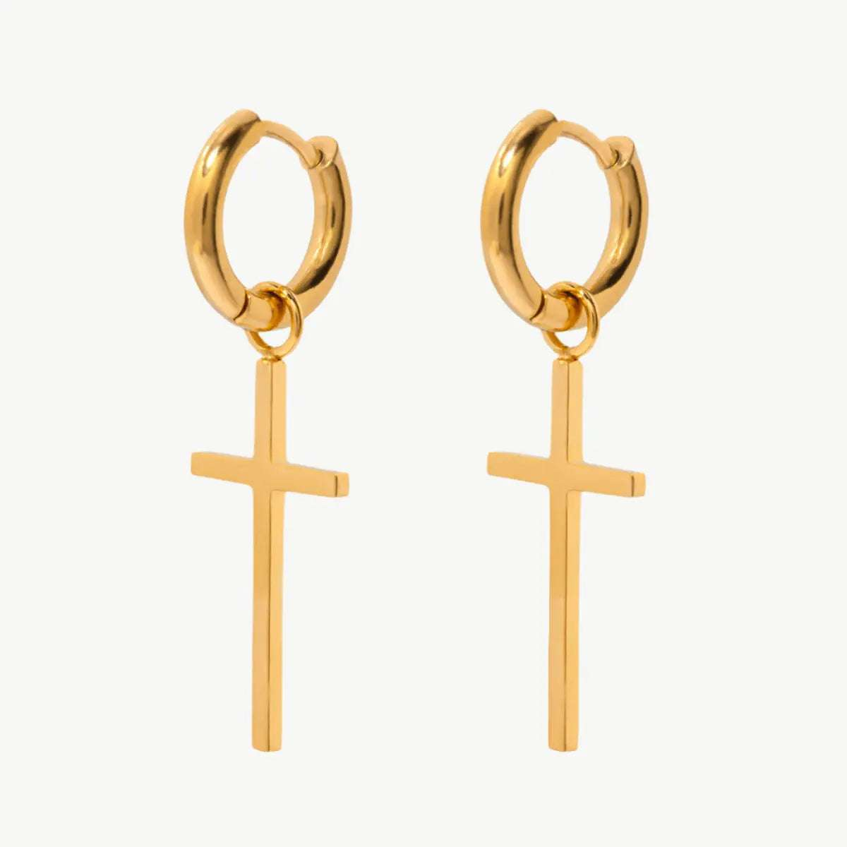 Gold Cross Earrings - Salt Lily