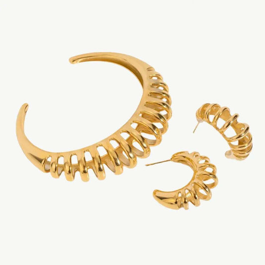 Hollow Bracelet / Earrings Set - Sold Separately - Salt Lily