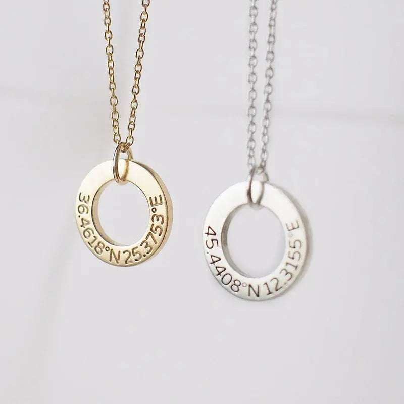 Hollow Personalized Necklace - Salt Lily