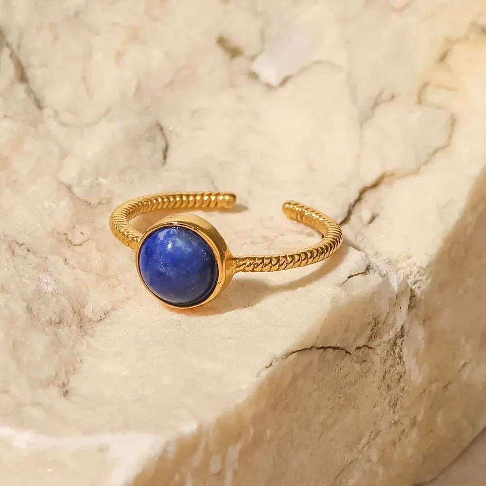 Orbit Twist Adjustable Ring - Salt Lily