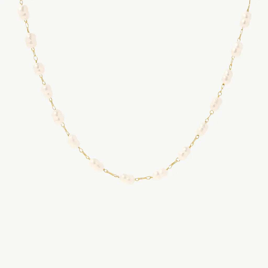 Pearl & Gold Necklace Series - Salt Lily