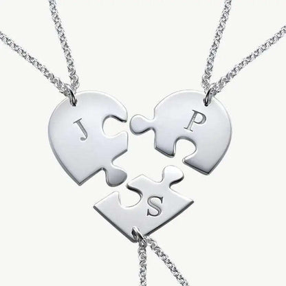 Personalized Puzzle Heart Name Necklace - Salt Lily