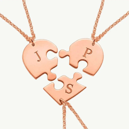 Personalized Puzzle Heart Name Necklace - Salt Lily