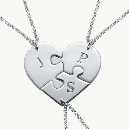 Personalized Puzzle Heart Name Necklace - Salt Lily