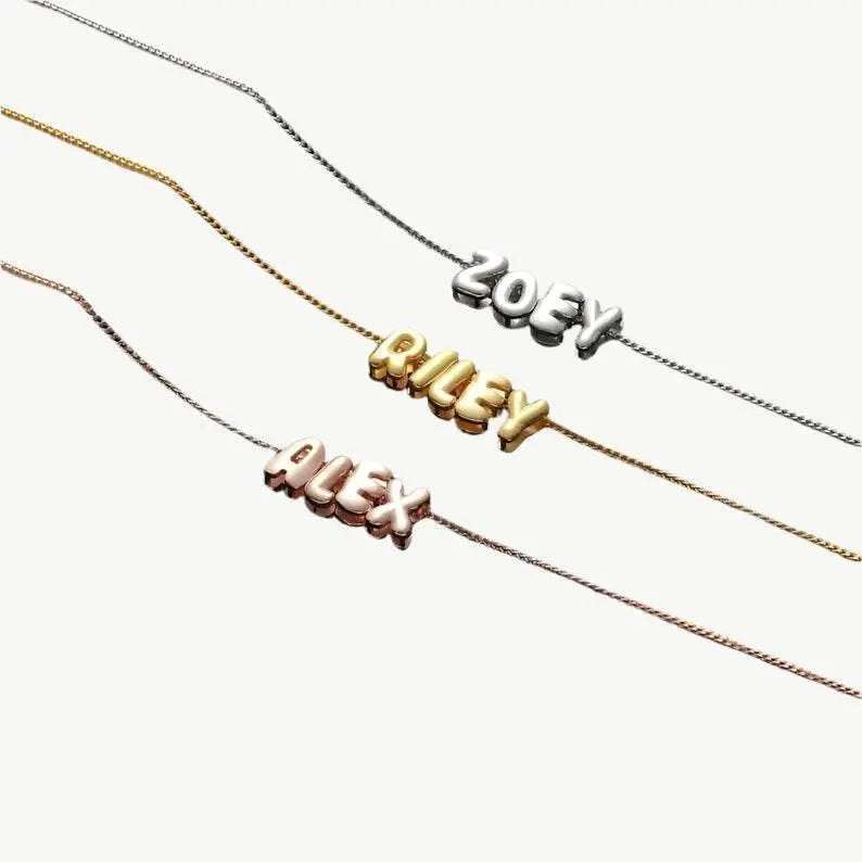 Scripted Necklace – Personalised Name / Letters Pendant - Salt Lily