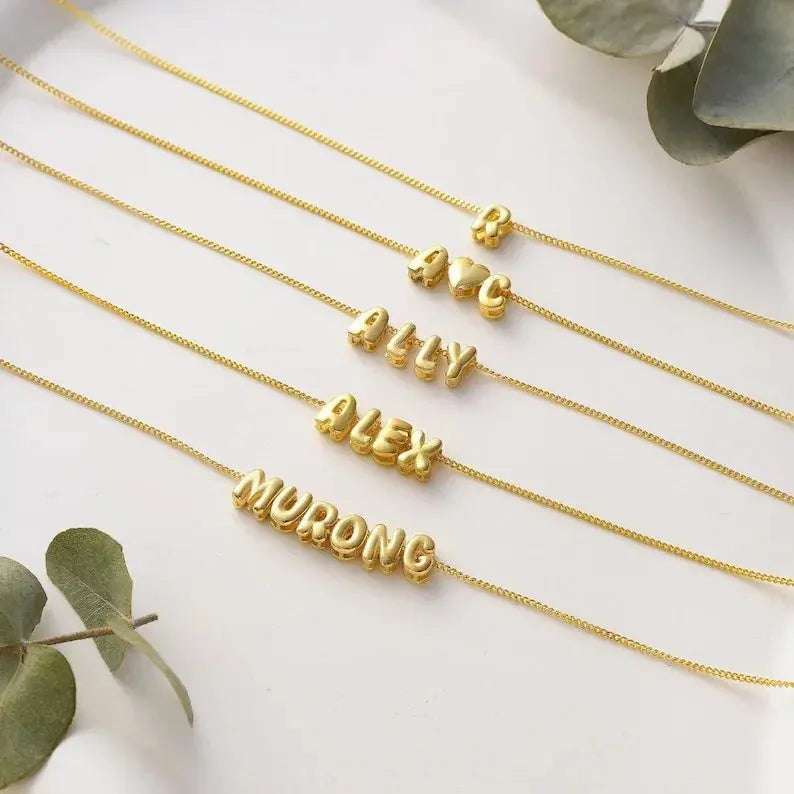 Scripted Necklace – Personalised Name / Letters Pendant - Salt Lily