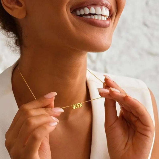 Scripted Necklace – Personalized Pendant - Salt Lily