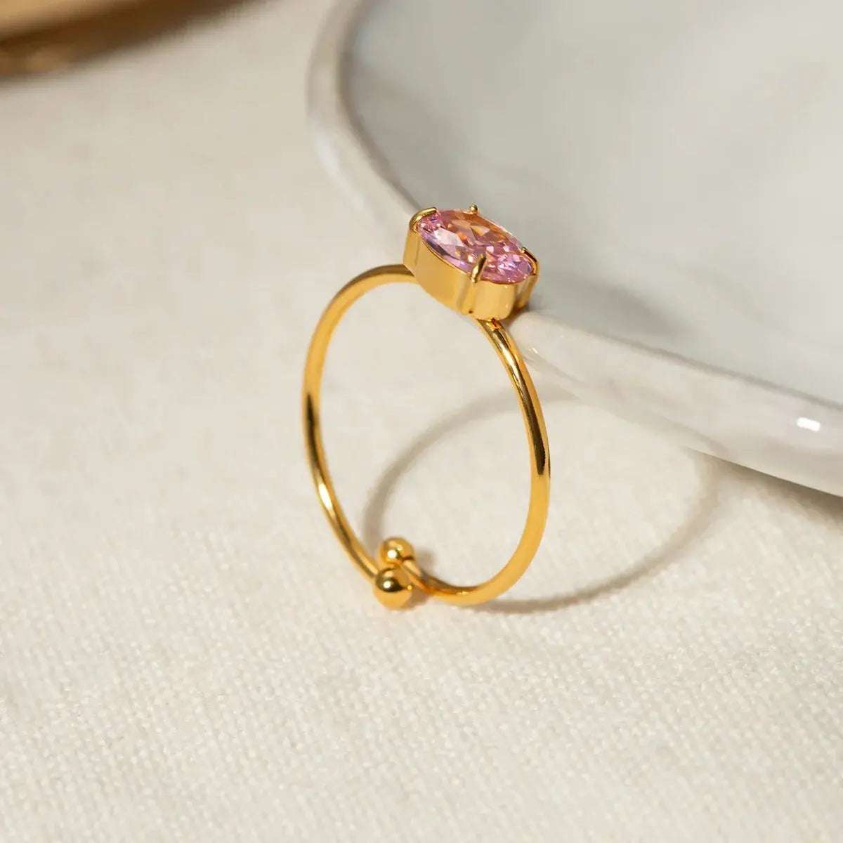 Solara Gemstone Pop Ring - Salt Lily