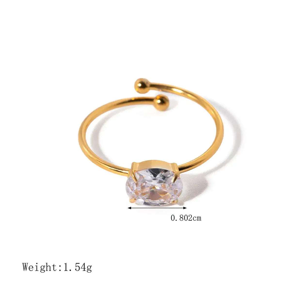 Solara Gemstone Pop Ring - Salt Lily