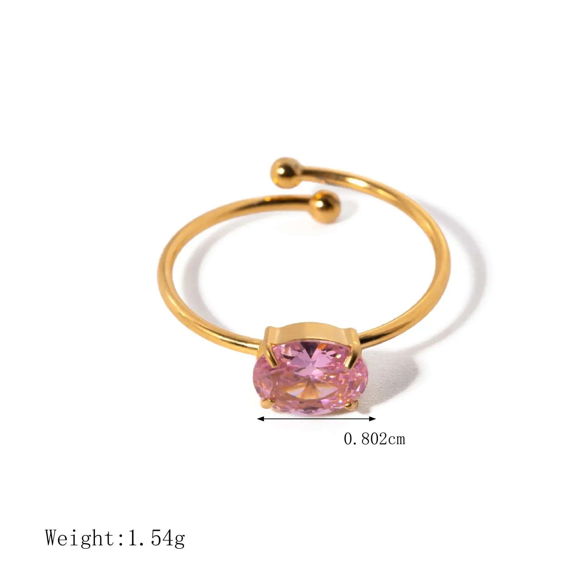 Solara Gemstone Pop Ring - Salt Lily
