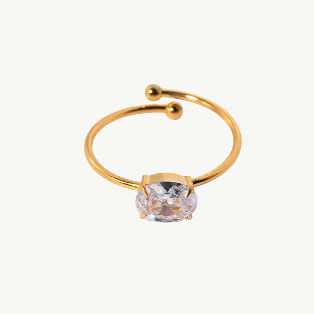 Solara Gemstone Pop Ring - Salt Lily