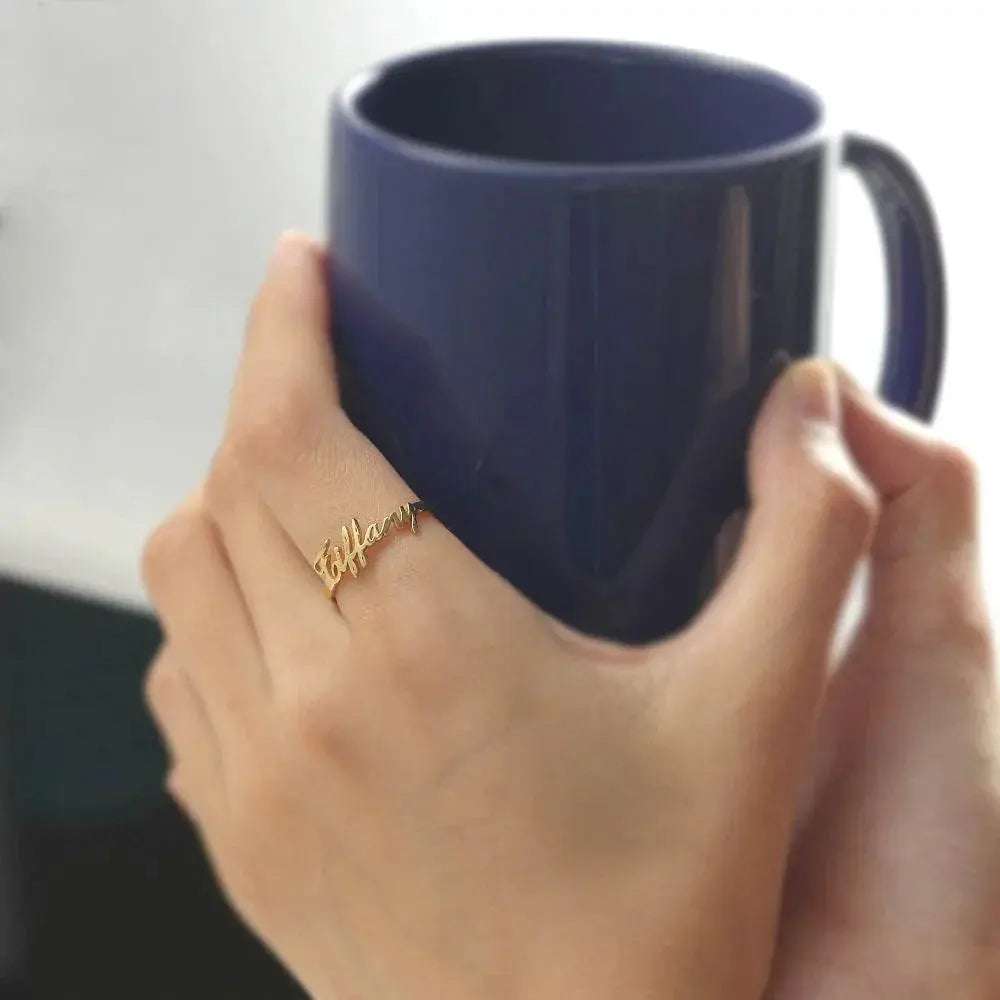 The Message Ring – Personalized 925 Silver Band - Salt Lily