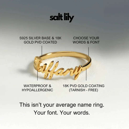 The Message Ring – Personalized 925 Silver Band - Salt Lily