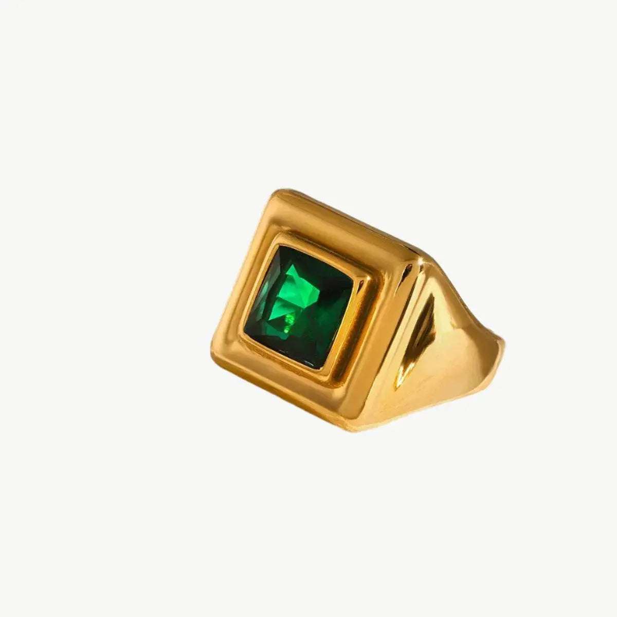 Nova Ring – Square Gemstone in Gold - Salt Lily